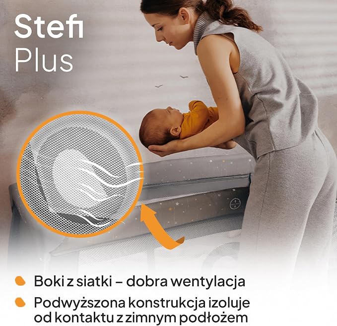 LIONELO Stefi Plus łóżeczko turystyczne 2 w 1 do 15 kg - obrazek 6
