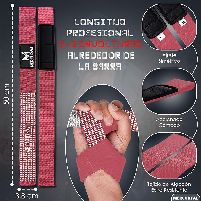 MERCURYAL Straps Gym Straps Powerlifting - obrazek 4