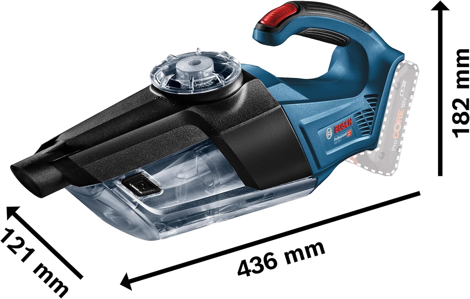 Bosch Professional system 18V: akumulatorowy odkurzacz ręczny GAS - obrazek 4