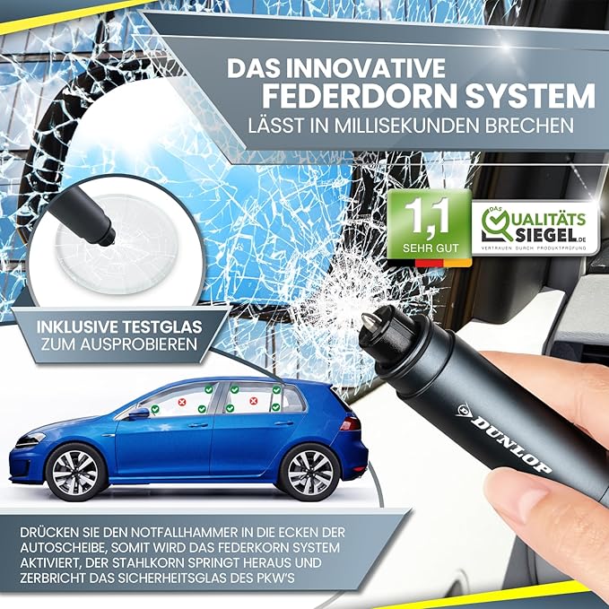 Dunlop Automotive Gurtschneider Notfallhammer-Marken Notfall Hammer - obrazek 4