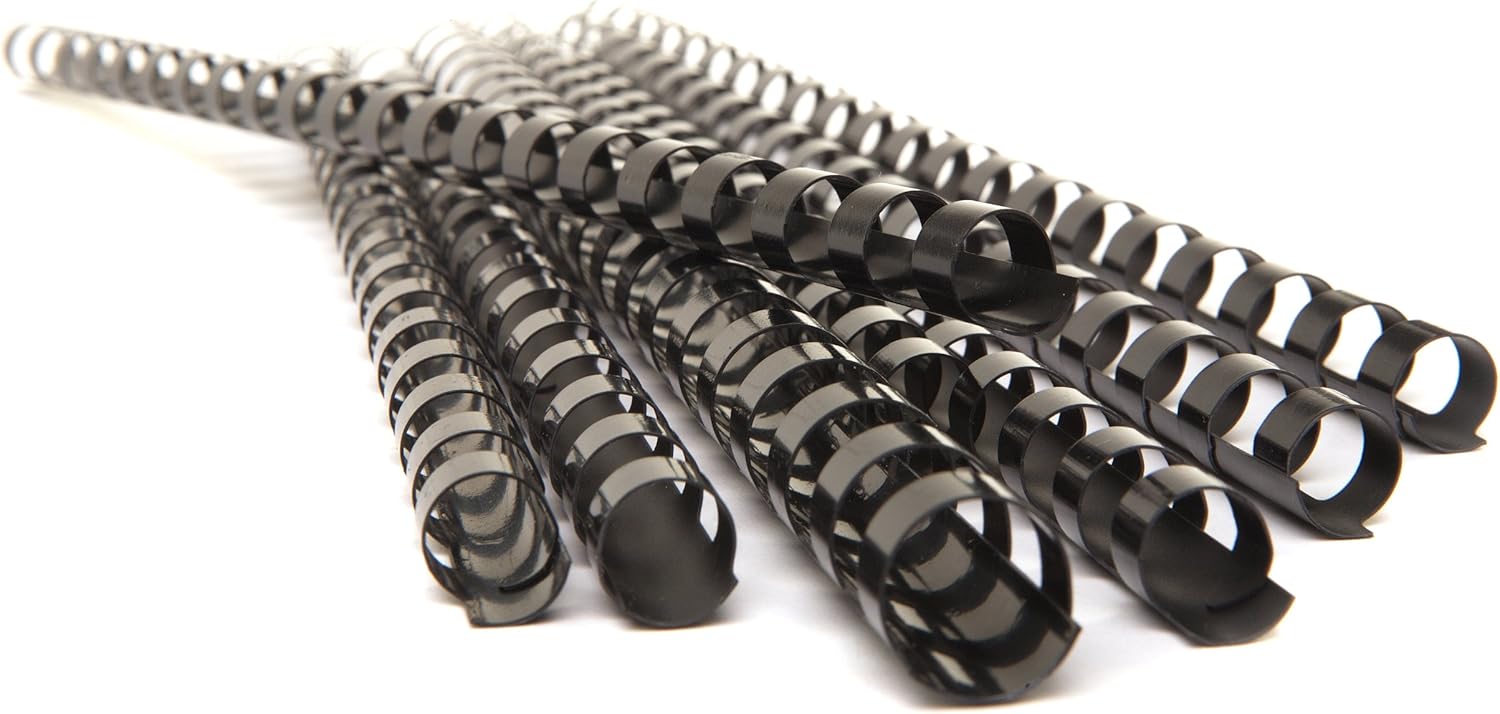 Pavo Premium plastikowe grzbiety do bindowania 16 mm A4 czarne - obrazek 2