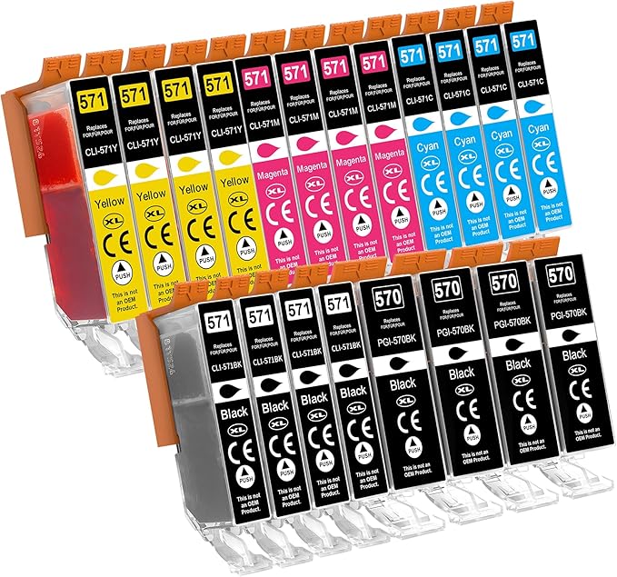 Kartridże do Drukarek Kompatybilne z Canon PGI-570 CLI-571 do Canon Pixma TS5050 TS5000 TS5051 TS5053 TS5055 TS6050 TS6051 TS6052 MG5750 MG5751 MG5752 MG5753 MG6800 MG6850 MG6851 MG6852