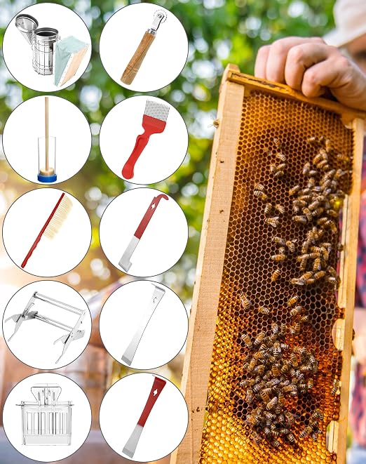 QWORK® 10-częściowy zestaw narzędzi pszczelarskich - obrazek 2