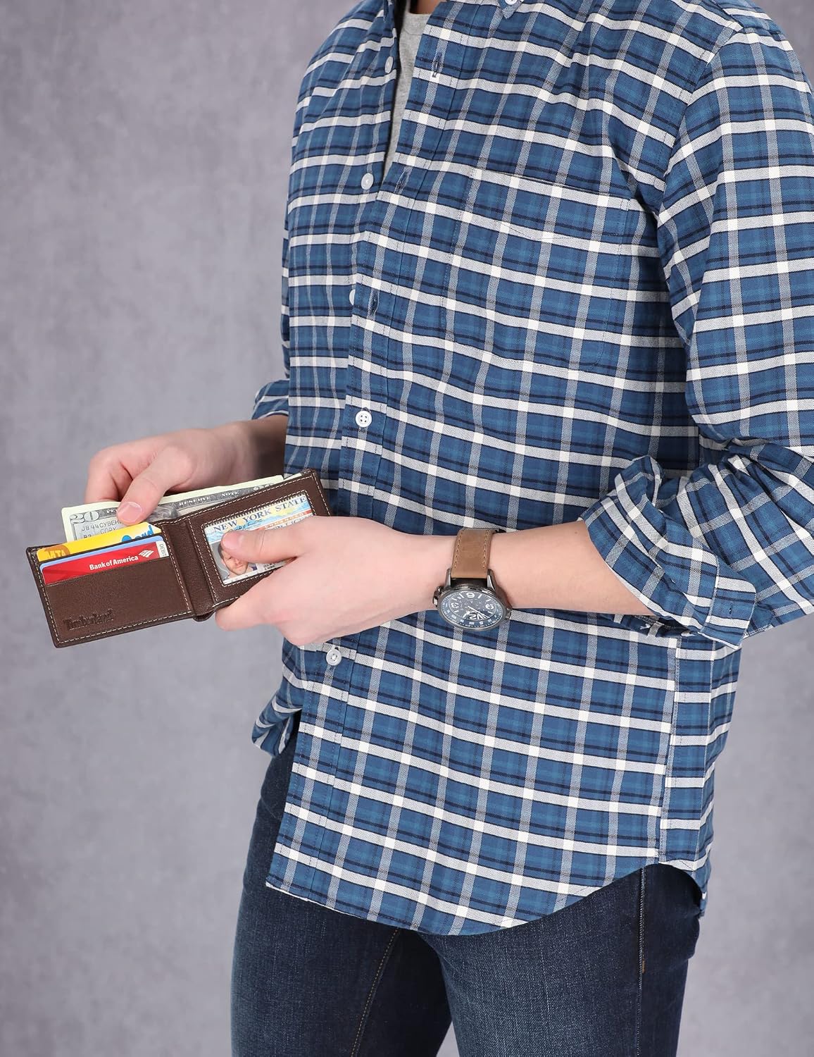 Timberland Męski portfel Blix Slimfold skórzany - obrazek 3