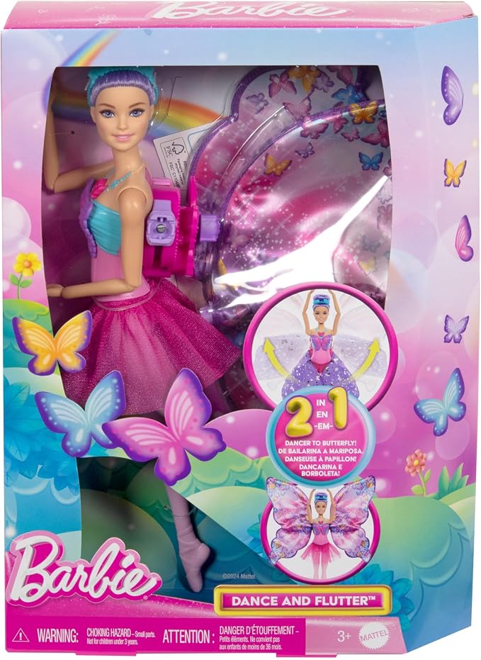Barbie Lalka 2 w 1 Taniec i Motylek - obrazek 6