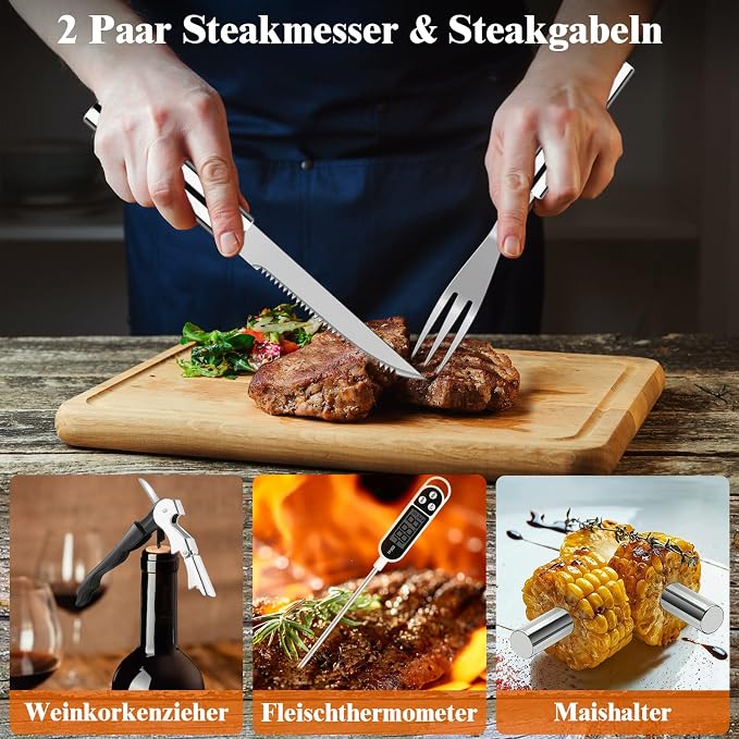 Grilliance 26 szt. Profesjonalny zestaw akcesoriów do grillowania - obrazek 5