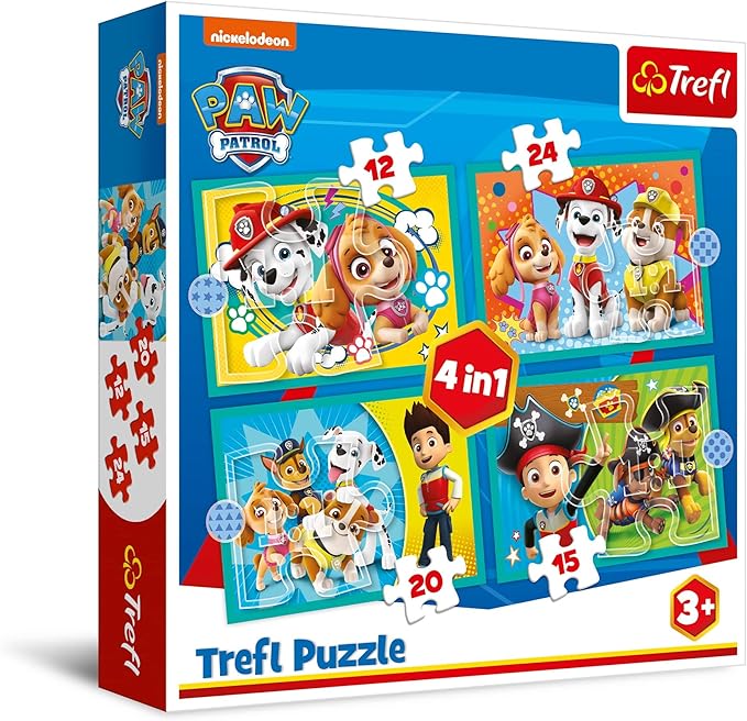 Trefl Puzzle 4w1: Wesoła Ekipa Psiego Patrolu