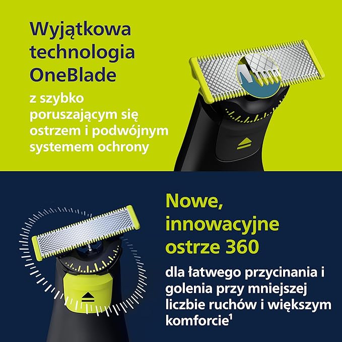 Philips OneBlade Pro 360 Autentyczny Elektryczny trymer do twarzy - obrazek 4