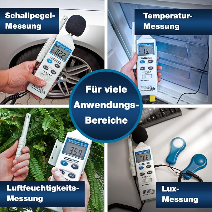 PeakTech P 5035 Wielofunkcyjny Miernik środowiska ~ z temperaturą - obrazek 3
