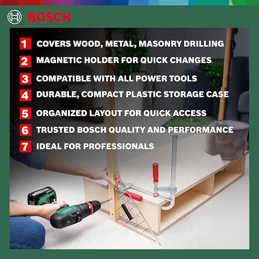Bosch X-Line 34-częściowy zestaw wierteł i bitów do wkrętarek (do drewna, kamienia i metalu, osprzęt do wiertarki i wkrętarki) - obrazek 4