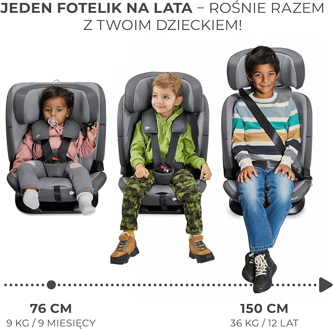 Kinderkraft ONETO3 Fotelik samochodowy z bazą - obrazek 5