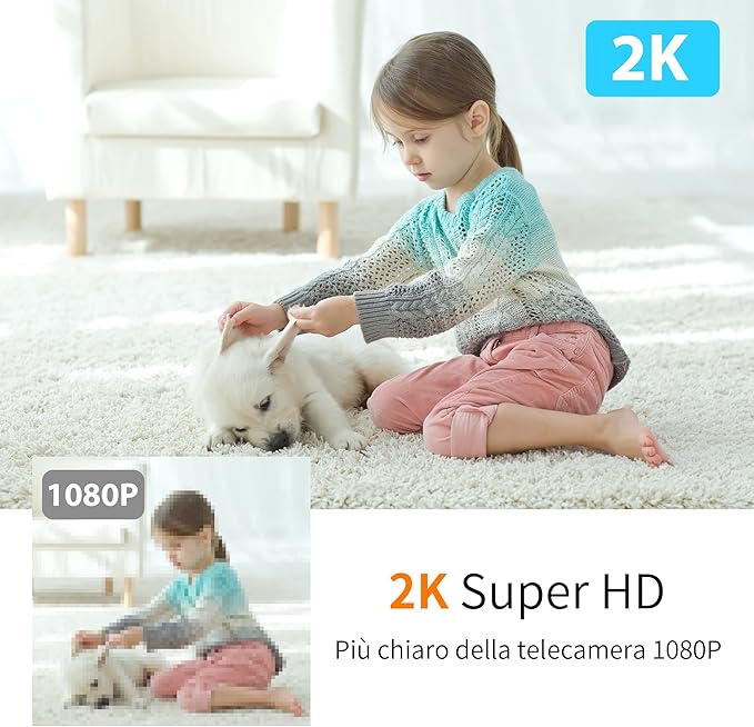 KAWA babyphone 2K WiFi 360°. Kamera IP do domu - obrazek 2