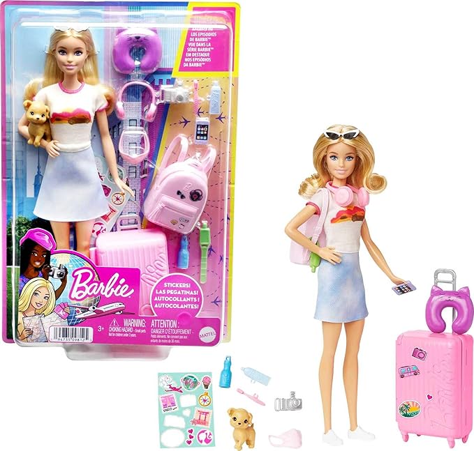 Barbie Malibu w podróży Zestaw podróżny z lalką Barbie „Malibu”