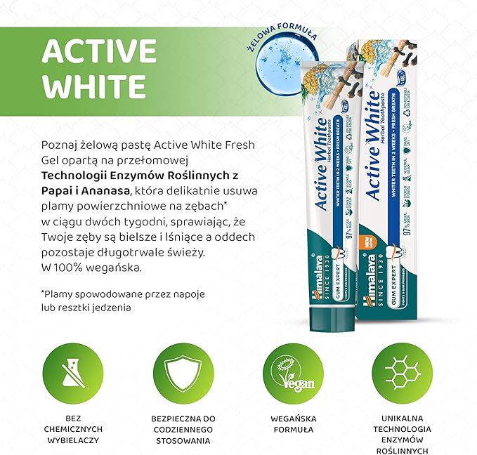 Himalaya Active White Fresh Gel - obrazek 4