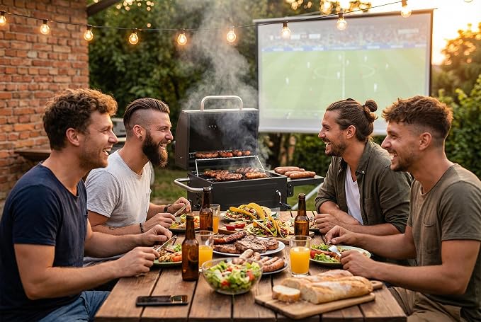 Berdsen Grill Węglowy Ogrodowy BBQChef z Kominem i Żeliwnym Rusztem - obrazek 6