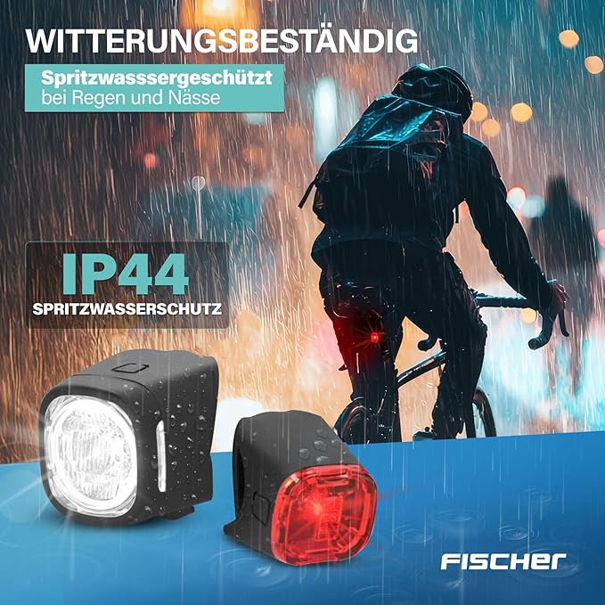 Fischer Zestaw oświetlenia rowerowego Square - obrazek 6