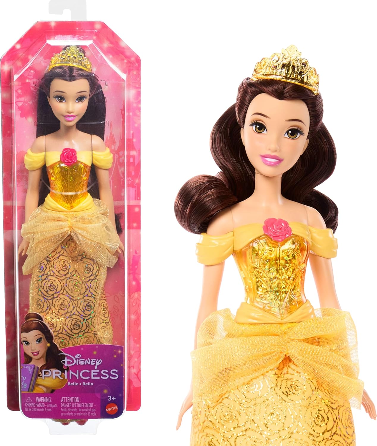 Mattel Disney Princess Bella lalka modowa w kultowej stylizacji - obrazek 2