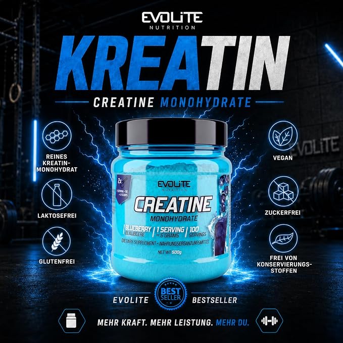 Evolite Nutrition Monohydrat Kreatyny z Tauryną 500g - obrazek 3