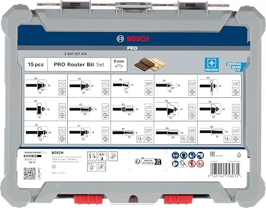 Bosch 15x Zestaw różnych frezów Pro, 15 szt. - obrazek 5