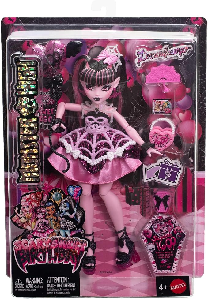 Monster High Scary Sweet Birthday Lalka Draculaura - obrazek 6