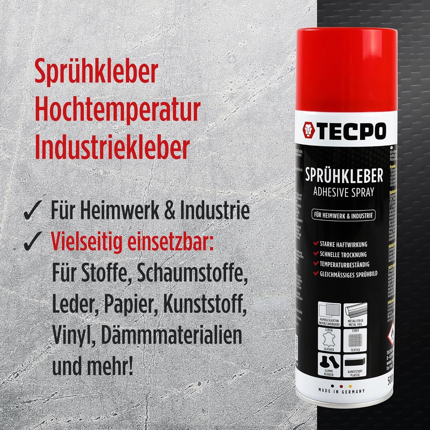 TECPO Klej w sprayu 500 ml klej przemysłowy - obrazek 3