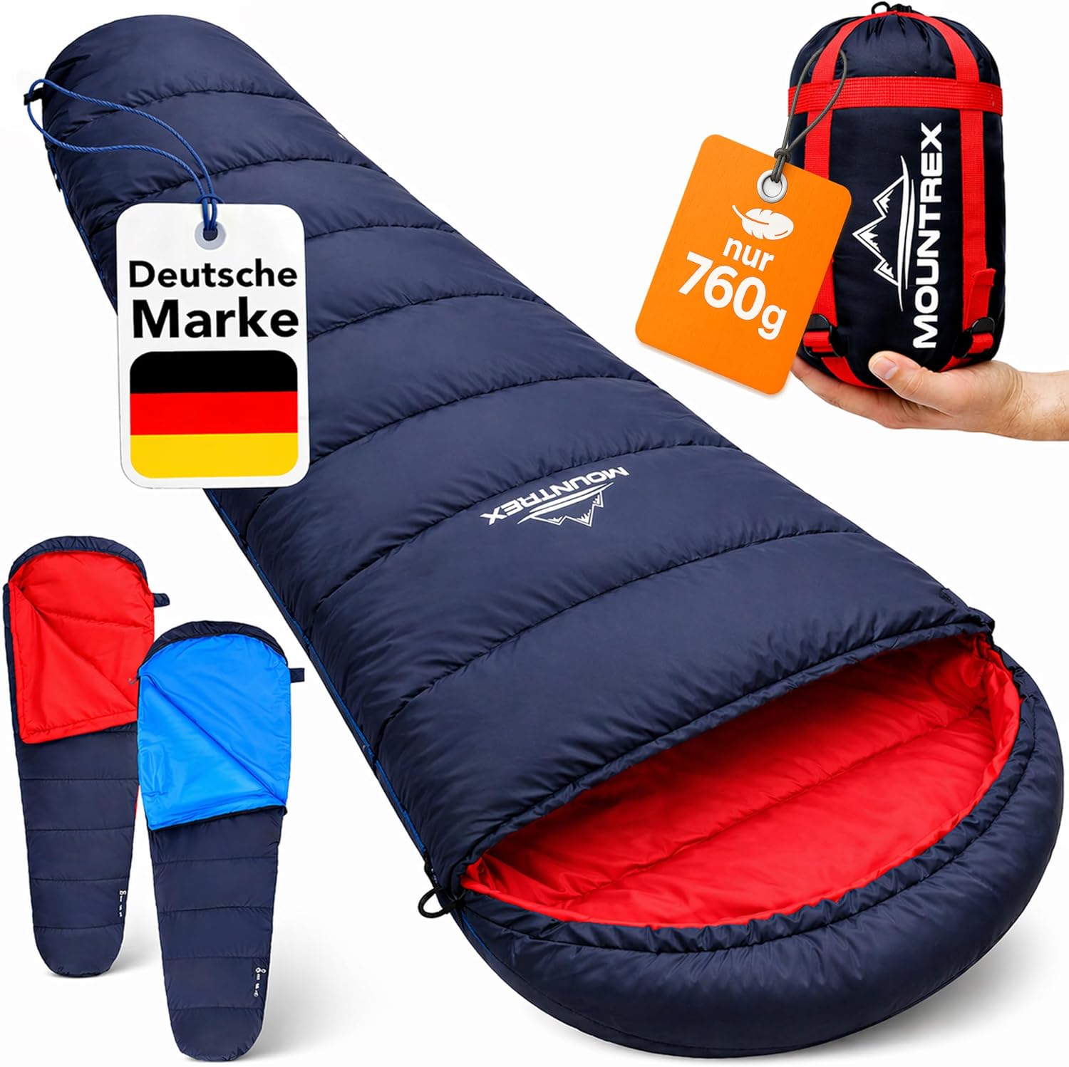 MOUNTREX Śpiwór zimowy i letni - obrazek 2