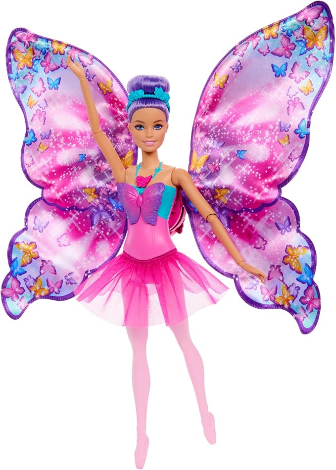 Barbie Lalka 2 w 1 Taniec i Motylek