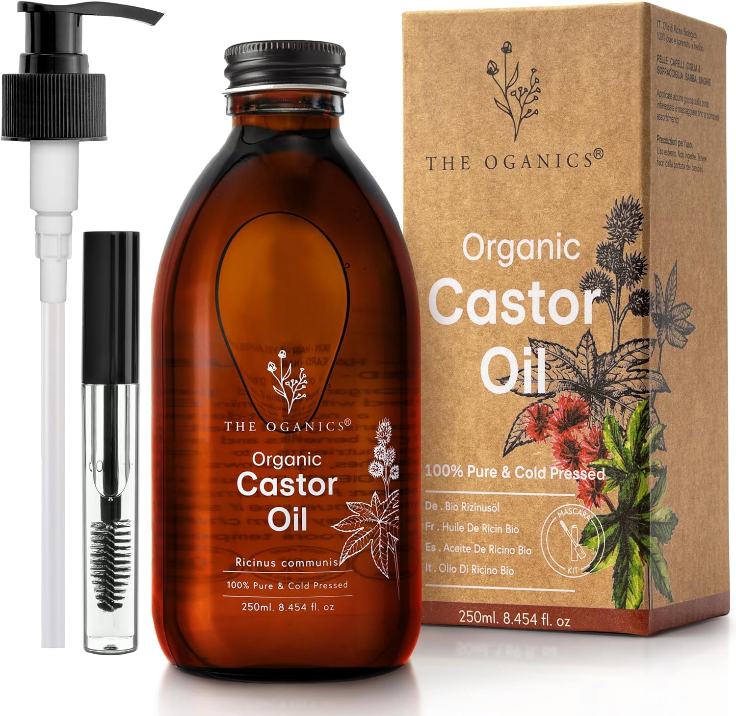 Castor Oil 250ml Organic 100% Pure - obrazek 2