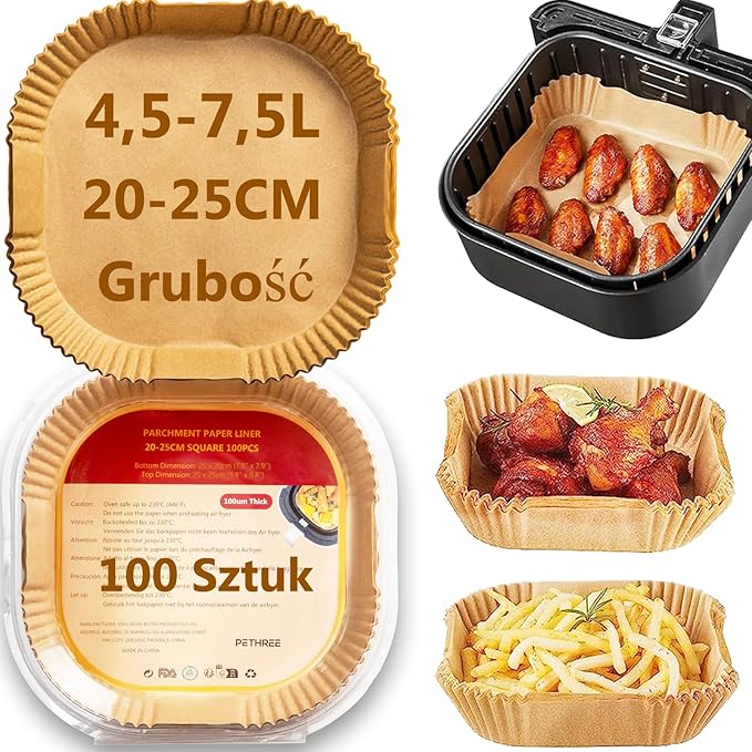Papier do Pieczenia Frytkownica Beztłuszczowa Airfryer