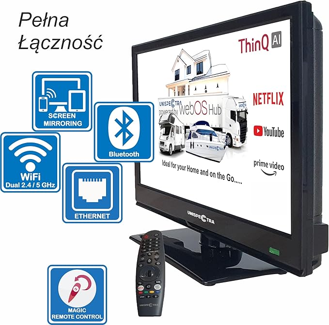 Unispectra ® 16” Smart TV Full HD 230V 12V 24V potrójny tuner - obrazek 5