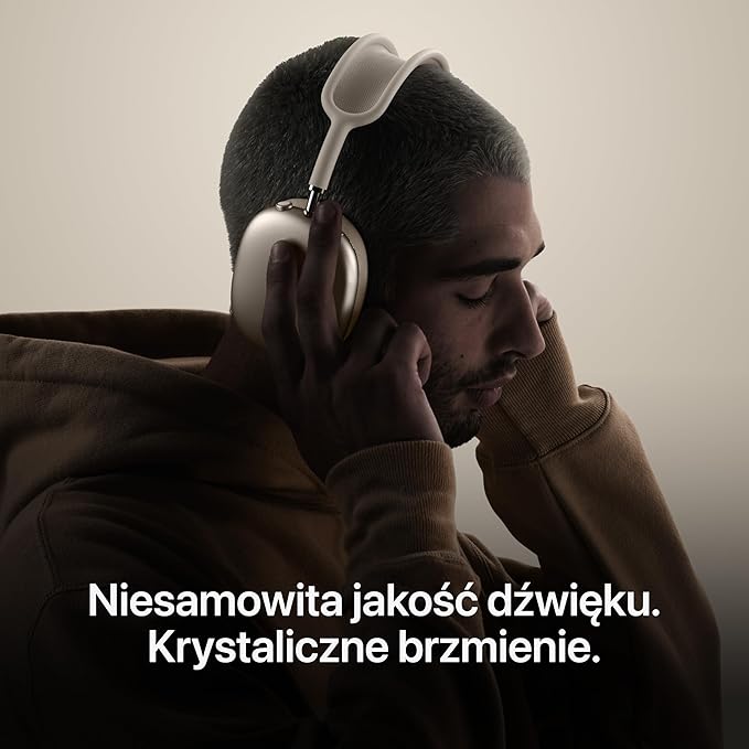 Apple AirPods Max 2 Bezprzewodowe słuchawki douszne z aktywną redukcją hałasu, dźwiękiem adaptacyjnym i spersonalizowanym dźwiękiem przestrzennym, słuchawki Bluetooth do iPhone’a – księżycowa poświata - obrazek 5
