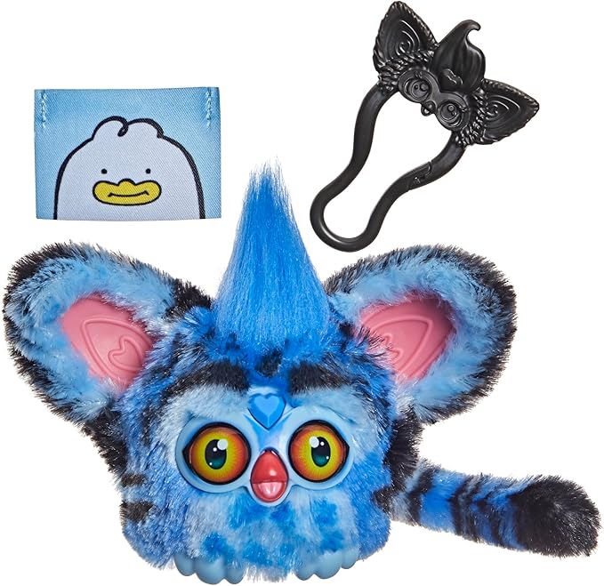 Furby Furblets Tygrys Derpy z filmu K-popowe łowczynie demonów, miniaturowa pluszowa elektroniczna zabawka kolekcjonerska w skali 7,6 cm
