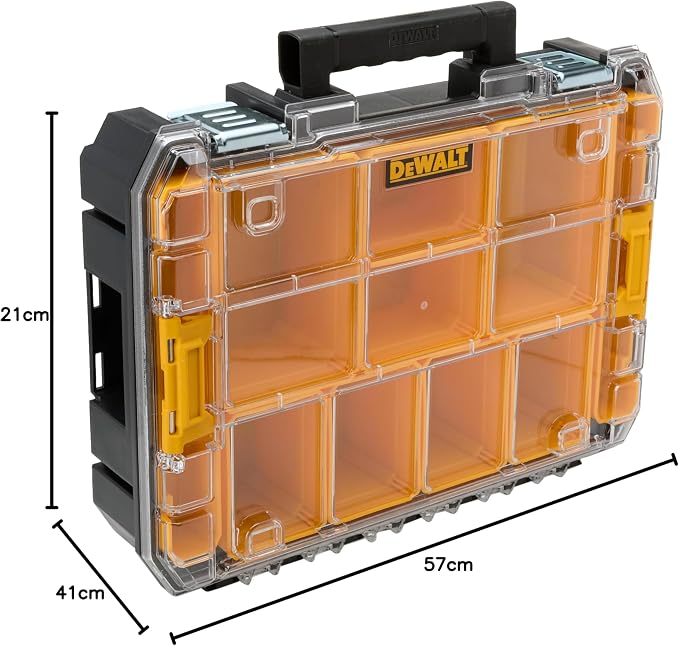 DEWALT Solidny Dwst1-71194 - organizador z tapa transparente tstak v sellado dla profesjonalistów i majsterkowiczów do pracy profesjonalnej wysoka trwałość - obrazek 3
