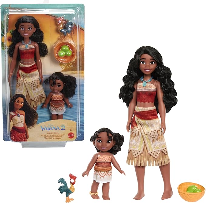 Mattel Disney Vaiana 2 zestaw 2 lalek sióstr modowych