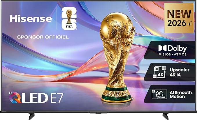 Hisense 50E7DS QLED 4K 50" (126 cm) – seria E7DS – Dolby Vision IQ, HSR 120 Hz, tryb gier Plus, Alexa