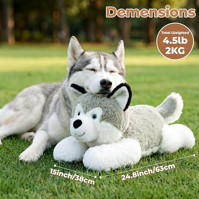 Bobbie & Laxi Pluszowy Husky z obciążeniem - obrazek 4