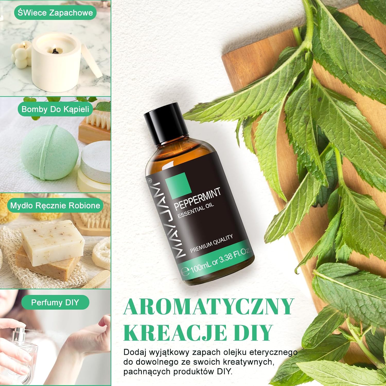 PHATOIL Olejek Eteryczny Mięty Pieprzowej 100ml 100% Czysty - obrazek 6