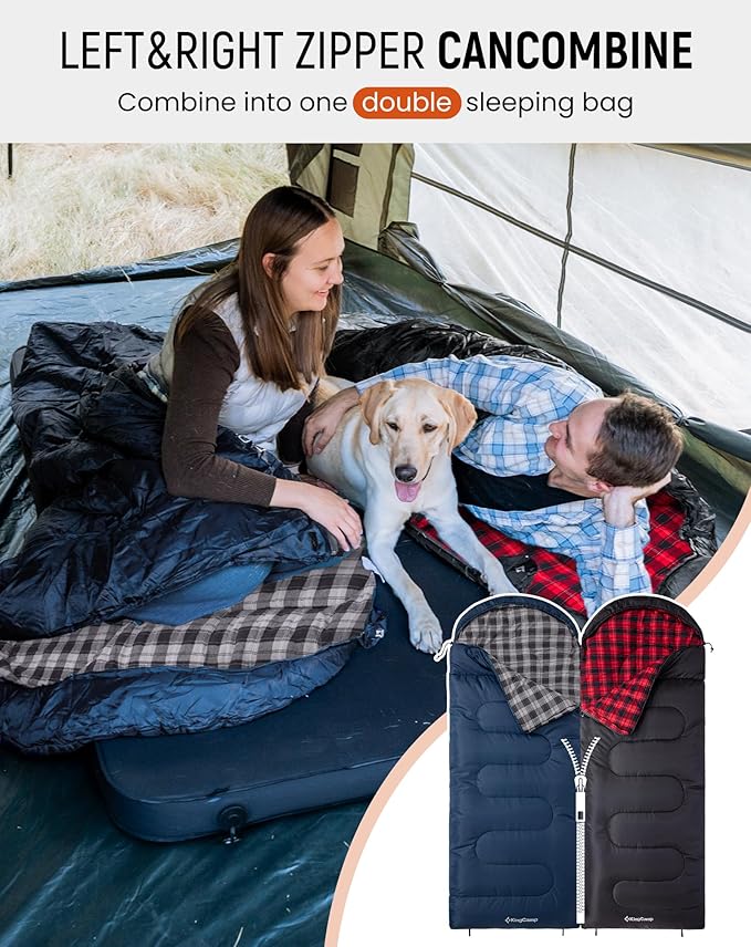 KingCamp Śpiwór outdoorowy bawełniany - obrazek 7