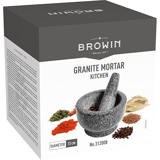 Browin 312008 Granitowy szary moździerz kuchenny z tłuczkiem - obrazek 7