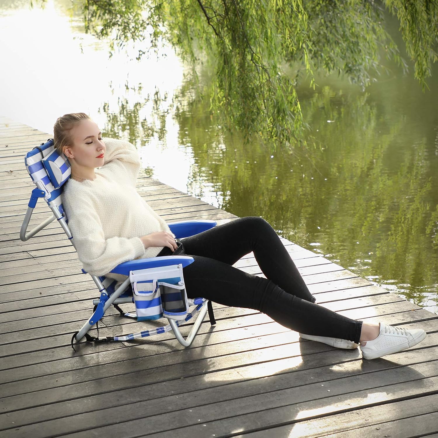 SONGMICS Krzesło plażowe składane - obrazek 7