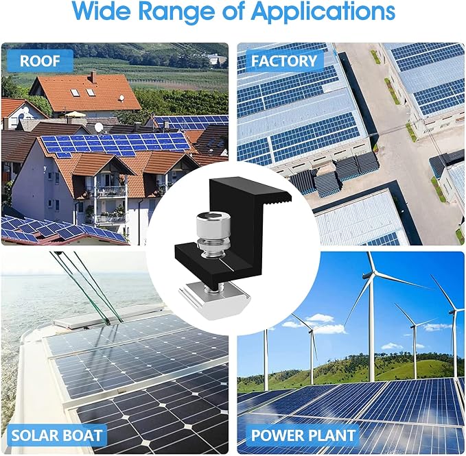 4 sztuki zacisków środkowych 30 mm moduł solarny uchwyt zacisk - obrazek 7