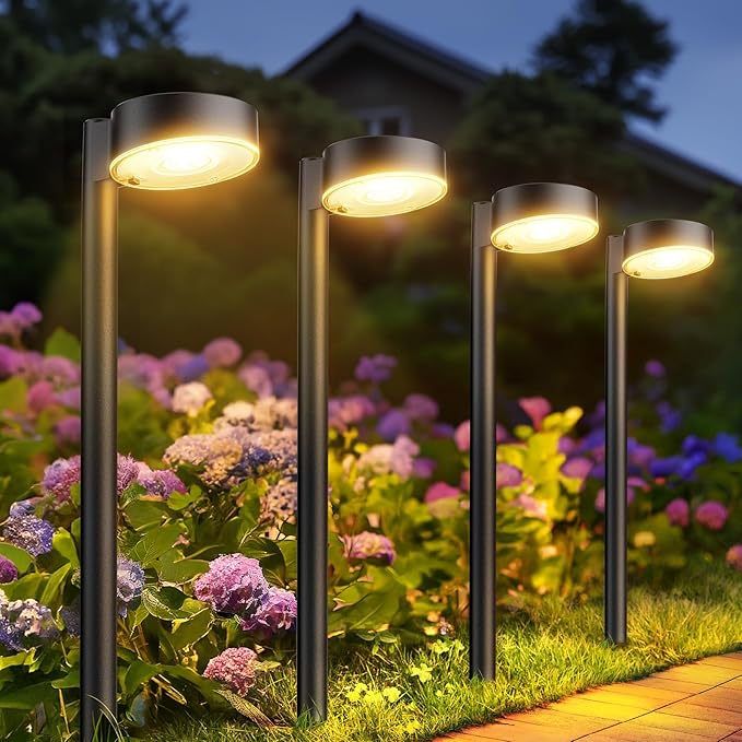 BUCASA Lampy solarne do ogrodu