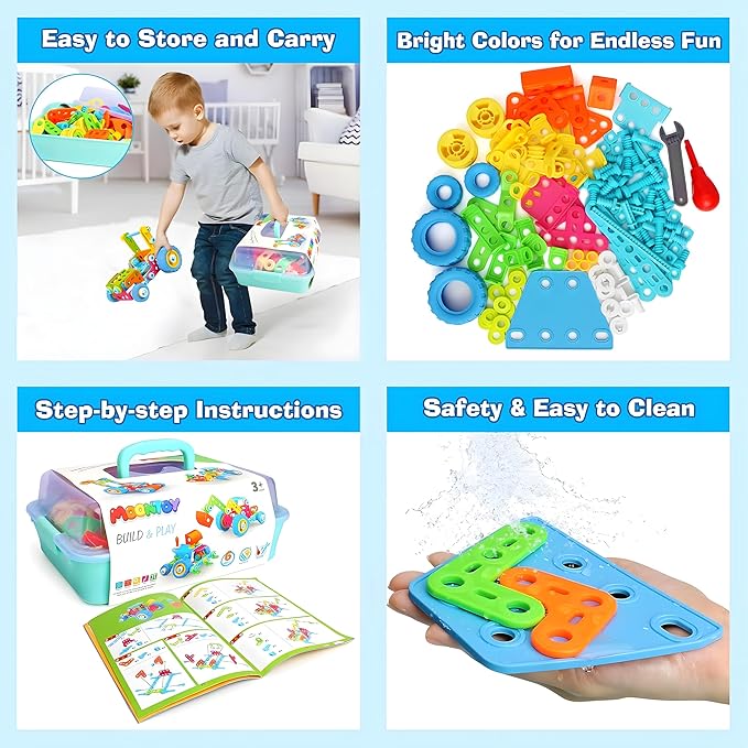 MOONTOY zabawki budowlane STEM Zestaw edukacyjny dla dzieci - obrazek 7