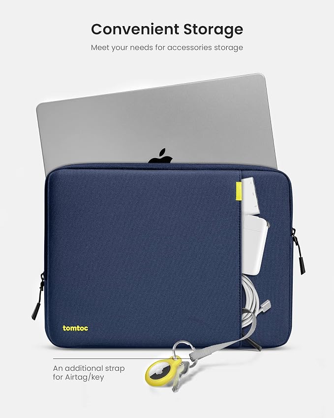 tomtoc Etui Pokrowiec 360° na 13 Calowego MacBook Air M5/A3449 (2026), M4/A3240, M3/M2/M1, 13'' MacBook Pro M2/M1, Oraz na 13'' MacBook Neo A18 Pro, Wodoodporny Pokrowiec na Laptopa z Ochroną - obrazek 6