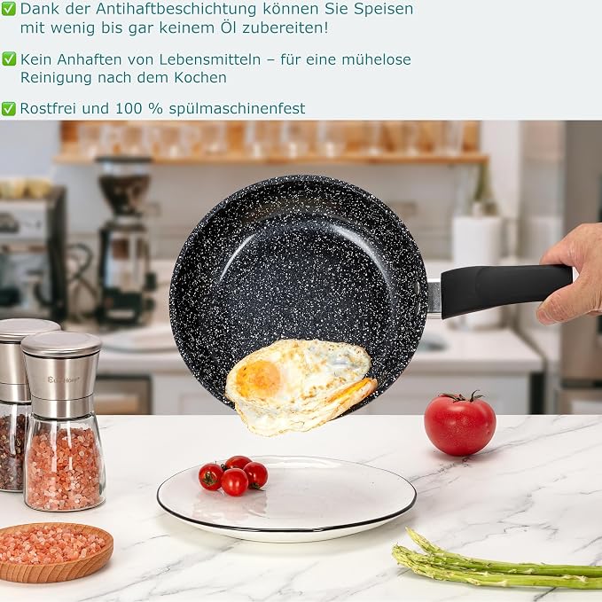 EliteHoff Patelnia indukcyjna patelnia z powłoką nieprzywierającą - obrazek 7