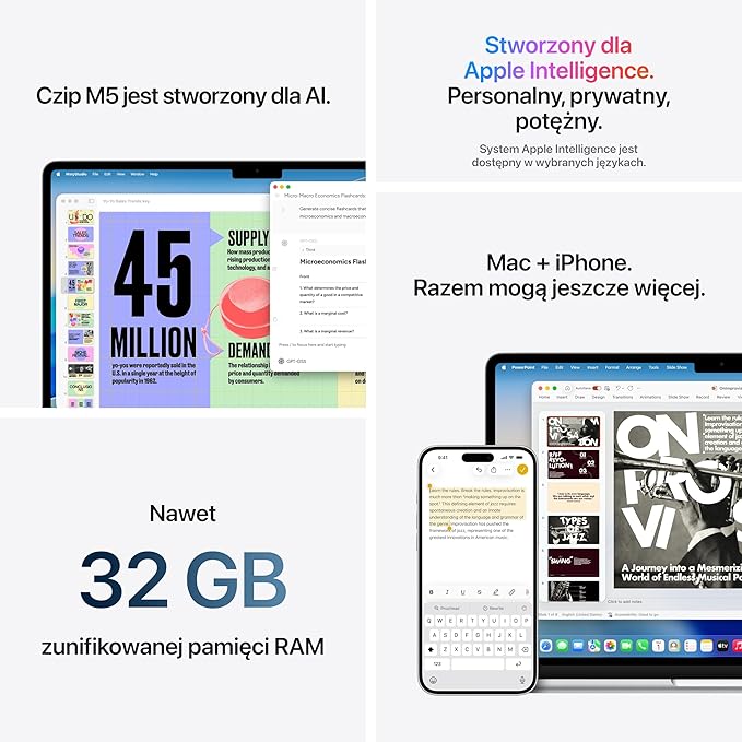 Apple MacBook Air 15 cali Laptop z czipem M5: AI i Apple - obrazek 6