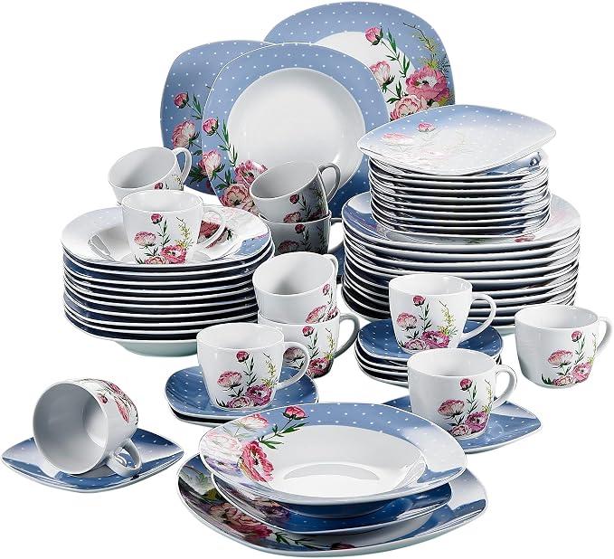 VEWEET 60-częściowy serwis stołowy z porcelany