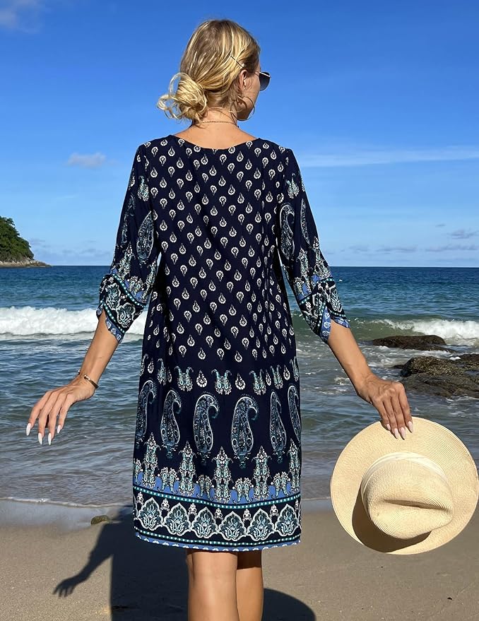 Zeagoo Letnia sukienka damska sukienka w stylu boho - obrazek 6