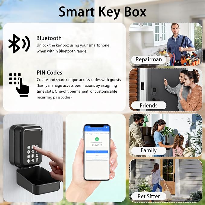 Inteligentny sejf na klucze skrzynka na zamek Bluetooth z aplikacją - obrazek 2
