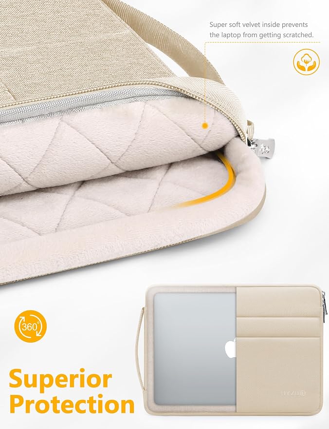 HYZUO 13 Cali Pokrowiec Etui na Laptopa Torbę, Piasek | dla MacBook Air 13 A3449 M5-M1 2026-2018, MacBook Neo 13, MacBook Pro 13 M2 M1, iPad Air/Pro 13, Surface Pro, XPS 13 - obrazek 6